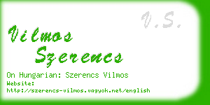 vilmos szerencs business card